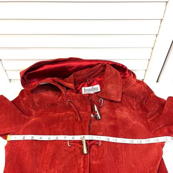 Bradley Bayou Vintage Red Suede Toggle Button Coat - Picture 11 of 15
